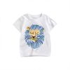 Baby Boy Cartoon Lion Pattern Quality Cotton Tops In Summer