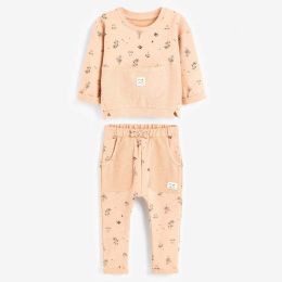 Baby Girl Ditsy Flower Graphic New Style Fashion Hoodie Combo Pants Sets (Size/Age: 90 (12-24M))