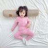 Baby Solid Color Long Sleeve Tracksuit 1 Pieces Sets In Spring Autumn