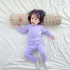 Baby Solid Color Long Sleeve Tracksuit 1 Pieces Sets In Spring Autumn