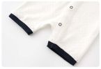 Baby Boy 1pcs Striped Pattern Full Button Front Design Sailor Style Jumpsuit