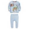 Baby Boy Cartoon Dinosaur Graphic Warm Fleece Hoodie Combo Trousers Sets