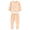 Baby Girl Ditsy Flower Graphic New Style Fashion Hoodie Combo Pants Sets