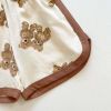 Baby Boy And Girl Bear Pattern Color Matching Short-Sleeved Top Combo Shorts 2-Pieces Sets