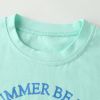 Baby Cartoon Bear & Letters Graphic O-Neck Tee Combo Solid Shorts Sets