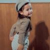 Baby Girl Solid Color Bow Tie Design Pullover Long Sleeve Tops
