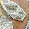 Baby Floral Print Pattern Chinese Style Long Sleeve Bodysuit