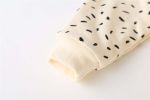 Baby Cartoon Panda Graphic Double Lapel Fleece Zipper Front Design Coat