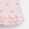 Kids Pink Rainbow Pattern Patchwork Ruffles Design Dress