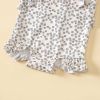 Baby Girl Floral Print Pattern Lace Design Sling Swimsuit Onesies In Summer