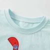 Baby Boy Cartoon Dinosaur And Sunflower Embroidered Pattern Shirt