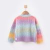 Baby Girl Gradient Color Long Sleeve Pullover Fashion Sweater