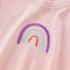 Baby Girl Rainbow Embroidered Pattern Tops Combo Pants Sets