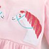Baby Girl Cartoon Animal Pattern Shirt Combo Striped Pants Sets