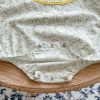 Baby Floral Print Pattern Chinese Style Long Sleeve Bodysuit