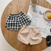 Baby Girl Doll Collar Top Combo Short Pants Sets In Summer Outfit Wearing