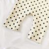 Baby Dot And Bear Pattern Long Sleeve Soft Cotton Jumpsuit