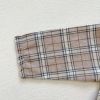 Baby Boy And Girl Plaid Pattern Long-Sleeved Top Combo Denim Straps Pants 2-Pieces Sets