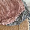 Baby Girl Striped Pattern Shoulder Buckle Design Tops Combo Shorts Sets