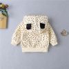 Baby Cartoon Panda Graphic Double Lapel Fleece Zipper Front Design Coat