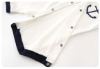 Baby Boy 1pcs Striped Pattern Full Button Front Design Sailor Style Jumpsuit