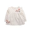 Baby Girl Floral Embroidered Pattern Loose Cotton Shirt